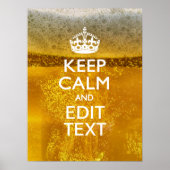 Ruhe und Text für ein gutes Bier behalten Poster (Vorne)