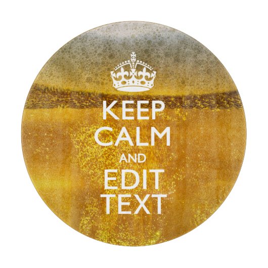 Ruhe und Text für ein gutes Bier behalten Schneidebrett (Vorderseite)