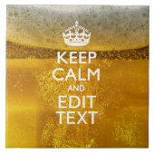 Ruhe und Text für kaltes Bier behalten Fliese (Vorderseite)