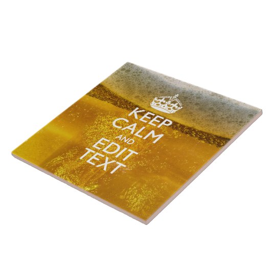 Ruhe und Text für kaltes Bier behalten Fliese (Seite)