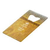 Ruhe und Text für kaltes Bier behalten Geldbeutel Flaschenöffner (Vorderseite Schrägansicht)