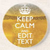 Ruhe und Text für kaltes Bier behalten Getränkeuntersetzer (Vorne)