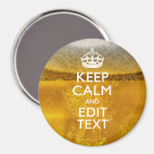 Ruhe und Text für kaltes Bier behalten Magnet (Vorderseite/Rückseite)