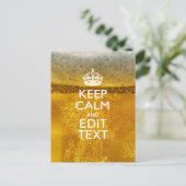 Ruhe und Text für kaltes Bier behalten Postkarte (Stehend Vorderseite)