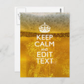 Ruhe und Text für kaltes Bier behalten Postkarte (Vorne/Hinten)