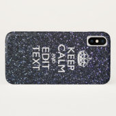 Ruhe und Text im Mitternachtsstil behalten Case-Mate iPhone Hülle (Rückseite (Horizontal))