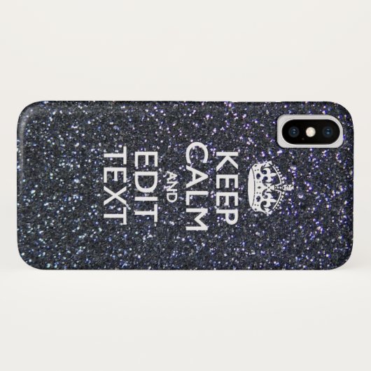 Ruhe und Text im Mitternachtsstil behalten Case-Mate iPhone Hülle (Rückseite (Horizontal))