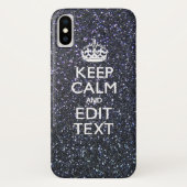 Ruhe und Text im Mitternachtsstil behalten Case-Mate iPhone Hülle (Rückseite)