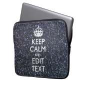 Ruhe und Text im Mitternachtsstil behalten Laptopschutzhülle (Vorderseite Links)