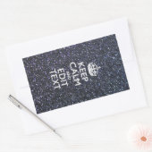 Ruhe und Text im Mitternachtsstil behalten Rechteckiger Aufkleber (Umschlag)