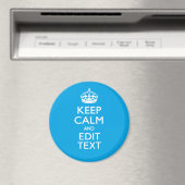 Ruhe und Text in Sky Blue behalten Magnet (In Situ (Geschirrspüler))