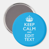 Ruhe und Text in Sky Blue behalten Magnet (Vorderseite/Rückseite)