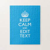 Ruhe und Text in Sky Blue behalten Puzzle (Vertikal)