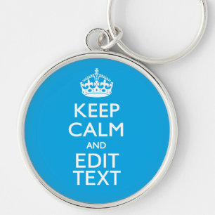 Ruhe und Text in Sky Blue behalten Schlüsselanhänger