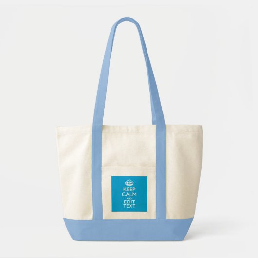 Ruhe und Text in Sky Blue behalten Tragetasche (Vorne)