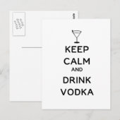 Ruhe und Trink Vodka behalten Postkarte (Vorne/Hinten)