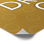 Ruhe und Trinken auf dem Plakat behalten (Ecke)