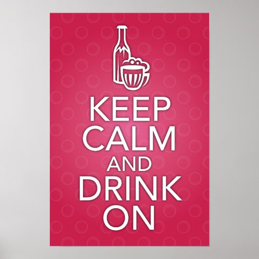 Ruhe und Trinken auf dem Plakat behalten (Vorne)