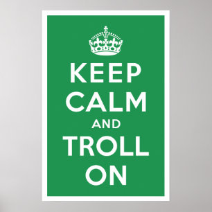 Ruhe und Troll behalten Poster