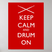 Ruhe und Trommel behalten Poster (Vorne)