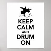 Ruhe und Trommel behalten Poster (Vorne)