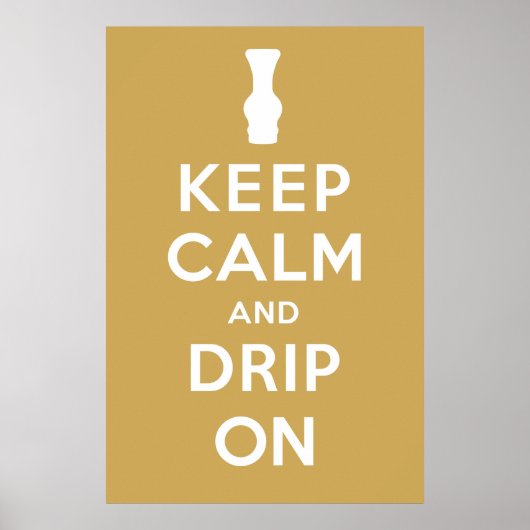 Ruhe und Tropfen behalten Poster (Vorne)