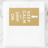 Ruhe und Tropfen behalten Rechteckiger Aufkleber (Tasche)