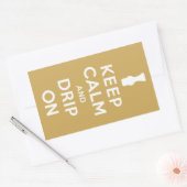 Ruhe und Tropfen behalten Rechteckiger Aufkleber (Umschlag)