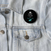 Ruhe und Trot auf dem Pferd behalten Button (Beispiel)