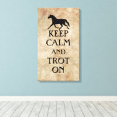 Ruhe und Trot auf Pferden behalten Leinwanddruck (Insitu (Holzboden))