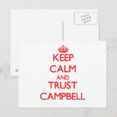 Ruhe und TRUST Campbell behalten Postkarte (Vorne/Hinten)