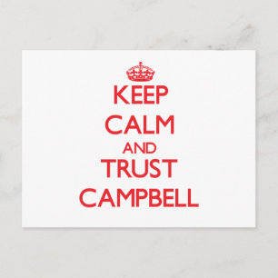 Ruhe und TRUST Campbell behalten Postkarte
