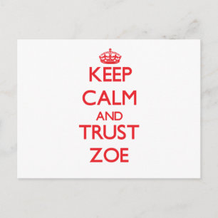 Ruhe und TRUST Zoe behalten Postkarte