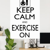 Ruhe und Übung behalten Poster (Heimbüro)