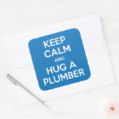 Ruhe und Umarmen eines Klempneraufklebers behalten Quadratischer Aufkleber (Umschlag)