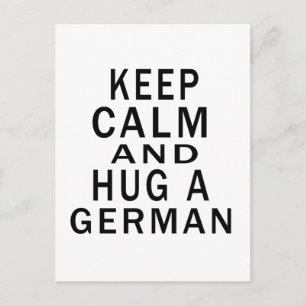 Ruhe und Umarmung eines Deutschen behalten Postkarte