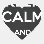 Ruhe und Vape behalten Herz-Aufkleber (Vorderseite)