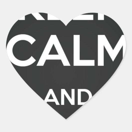 Ruhe und Vape behalten Herz-Aufkleber (Vorderseite)