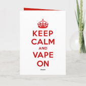 Ruhe und Vape behalten Karte (Rückseite)