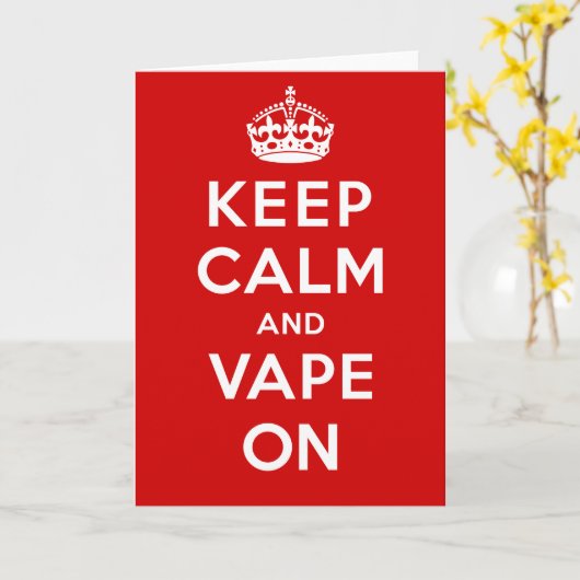 Ruhe und Vape behalten Karte (Gelbe Blume)