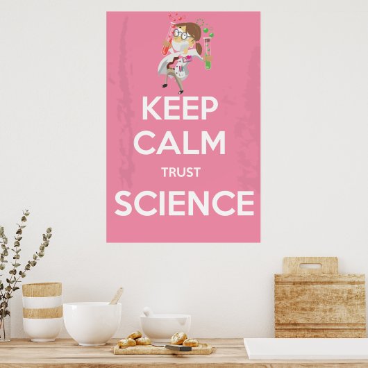 Ruhe und Vertrauenswissenschaft behalten Poster (Küche)