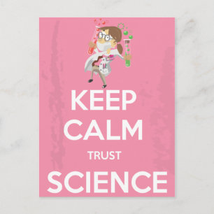 Ruhe und Vertrauenswissenschaft behalten Postkarte