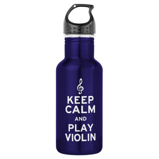 Ruhe und Violine behalt Edelstahlflasche (Vorderseite)