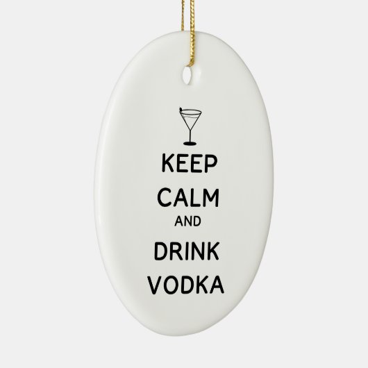 Ruhe und Vodka mit benutzerdefiniertem Text behalt Keramik Ornament (Rechts)