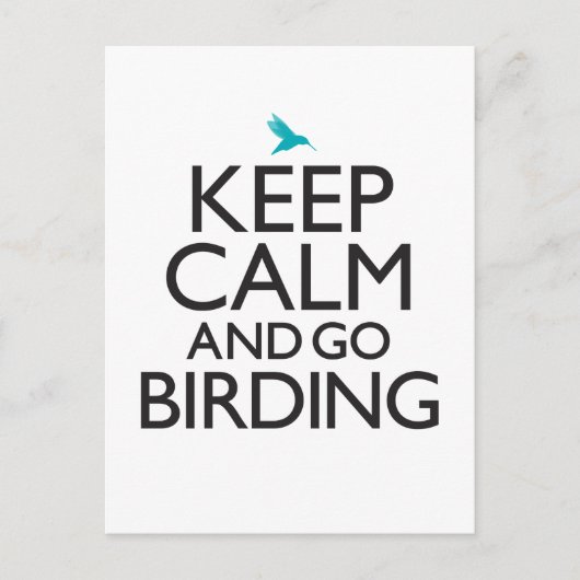 Ruhe und Vogelbeobachtung behalten Postkarte (Vorderseite)