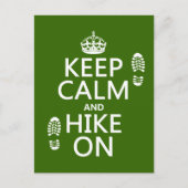 Ruhe und Wanderung behalten (beliebige Hintergrund Postkarte (Vorderseite)