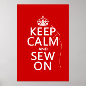 Ruhe und Wiedernähen behalten (alle Farben) Poster (Vorne)