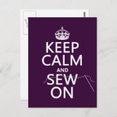 Ruhe und Wiedernähen behalten (in allen Farben) Postkarte (Vorne/Hinten)