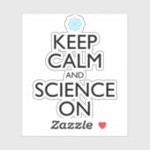 Ruhe und Wissenschaft behalten Aufkleber (Blatt)