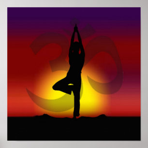 Ruhe und Yoga auf Plakat behalten